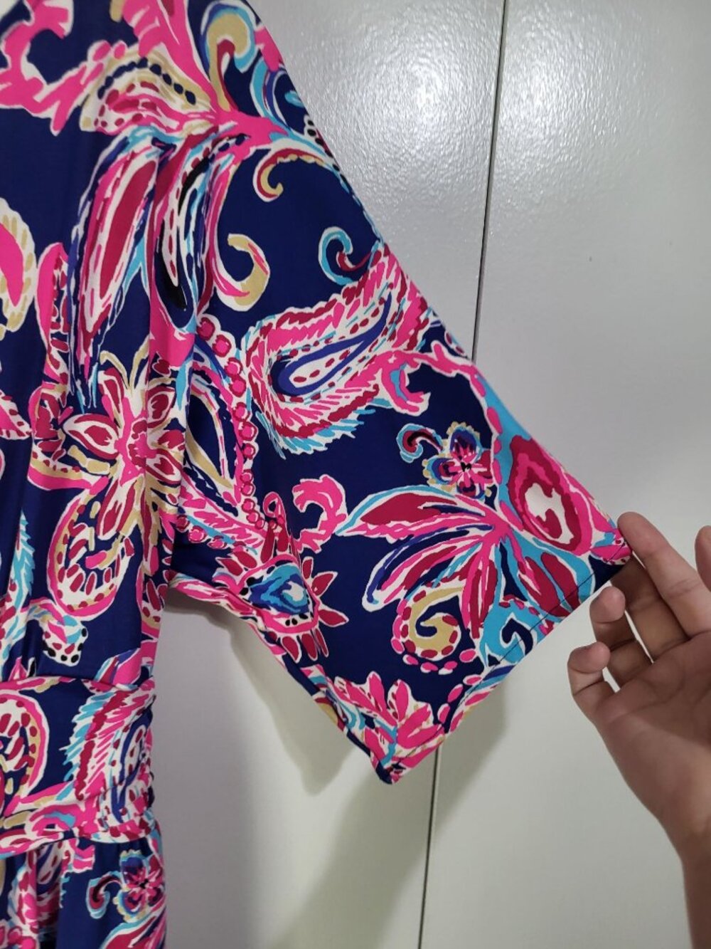 Lilly Pulitzer Women's SZ M Parigi Boat Neck Romper Multi Flitting About - Picture 3 of 10